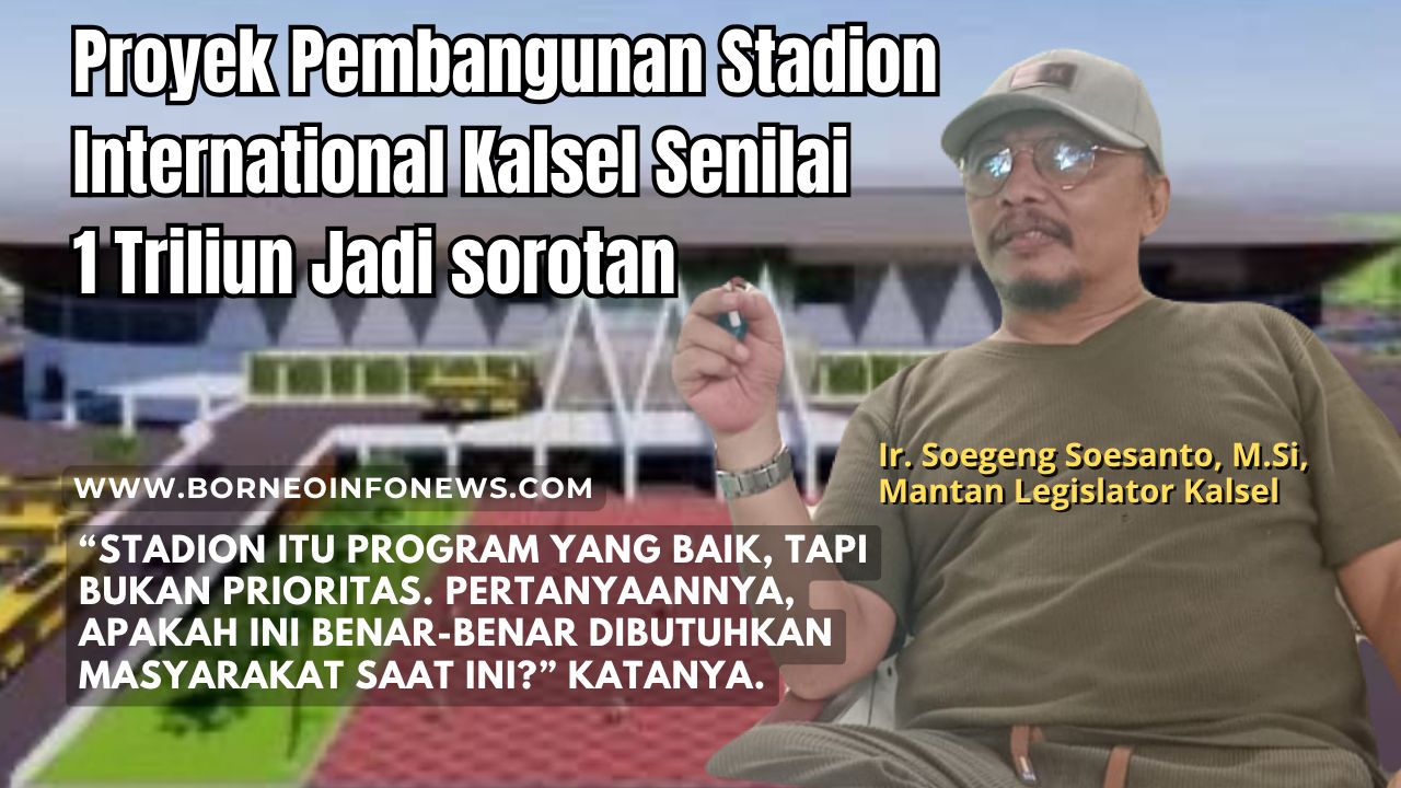 Ilustrasi rencana pembangunan stadion di Kalimantan Selatan