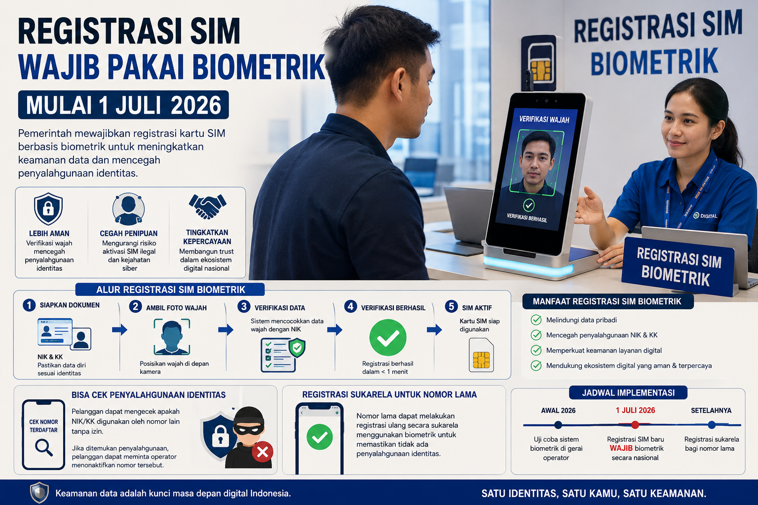 Registrasi SIM biometrik wajah di Indonesia 2026