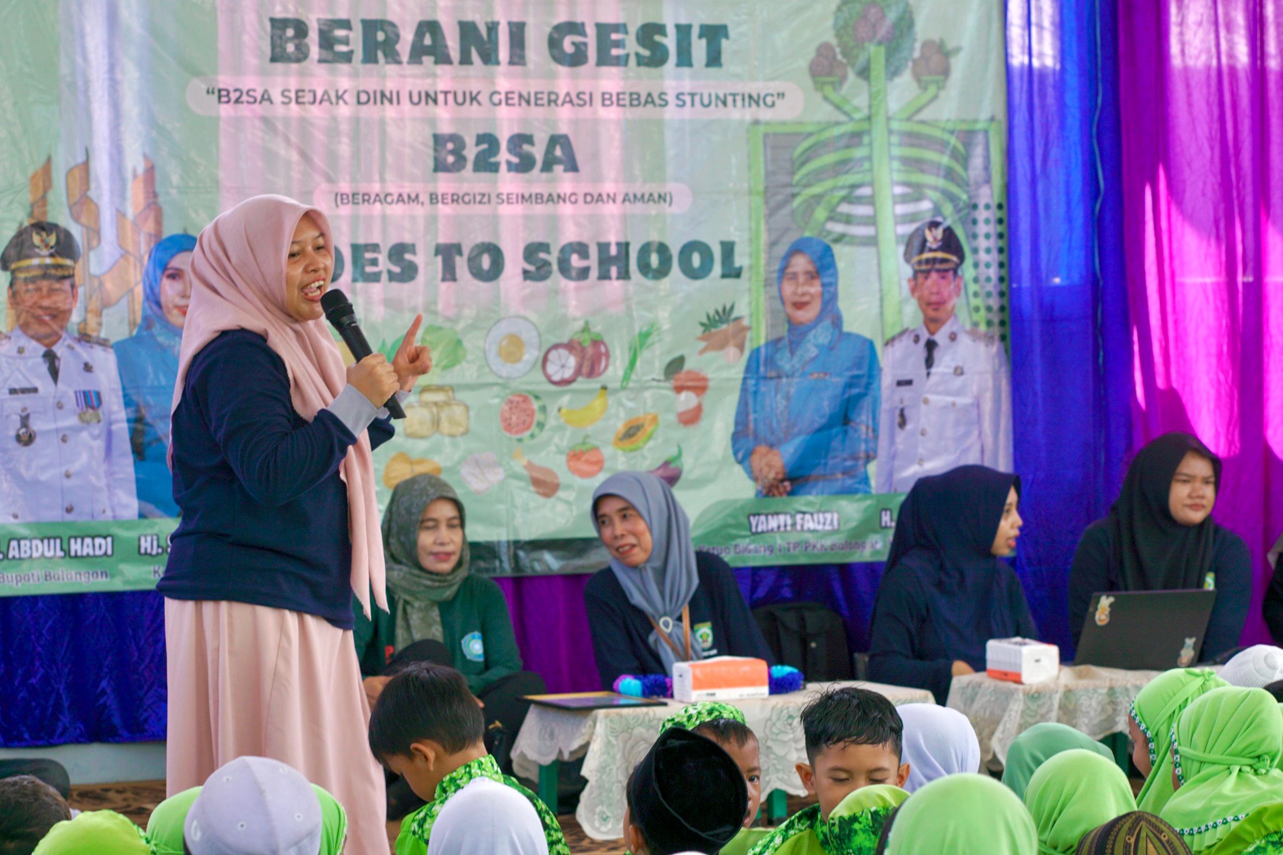 Edukasi makanan sehat B2SA di TK Negeri Pembina Paringin