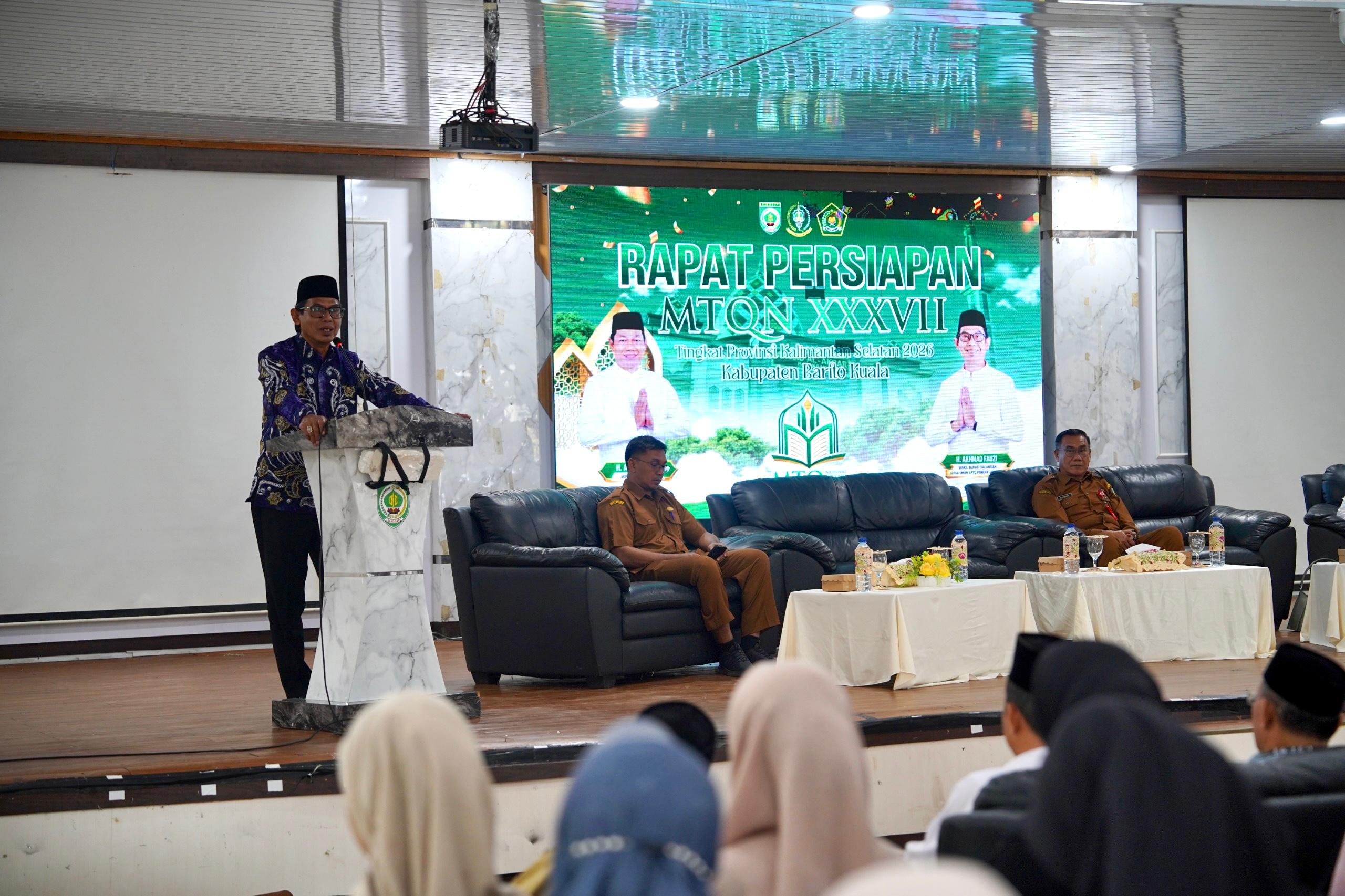 Rapat persiapan MTQN Balangan 2026 di Mahligai Mayang Maurai Paringin