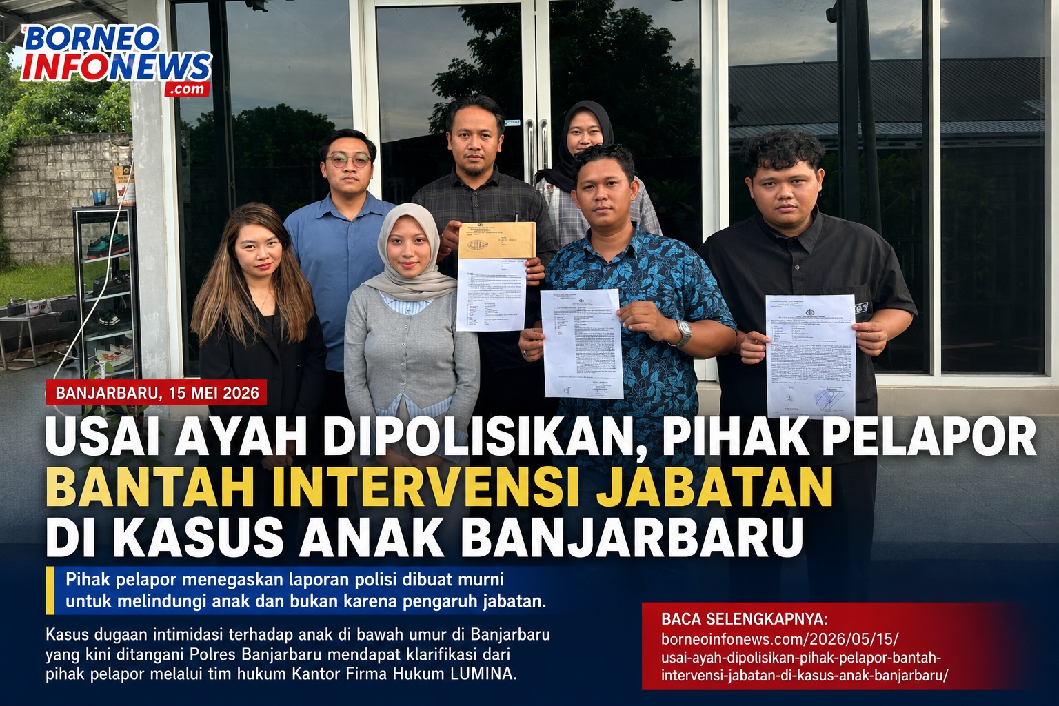 Usai Ayah Dipolisikan, Pihak Pelapor Bantah Intervensi Jabatan di Kasus Anak Banjarbaru