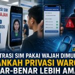 Registrasi SIM biometrik wajah di Indonesia