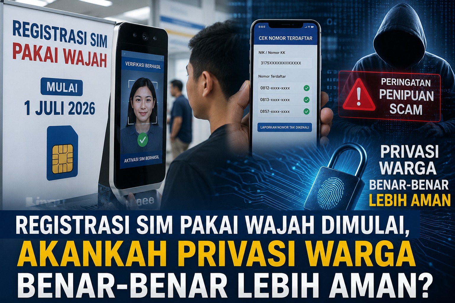Registrasi SIM biometrik wajah di Indonesia