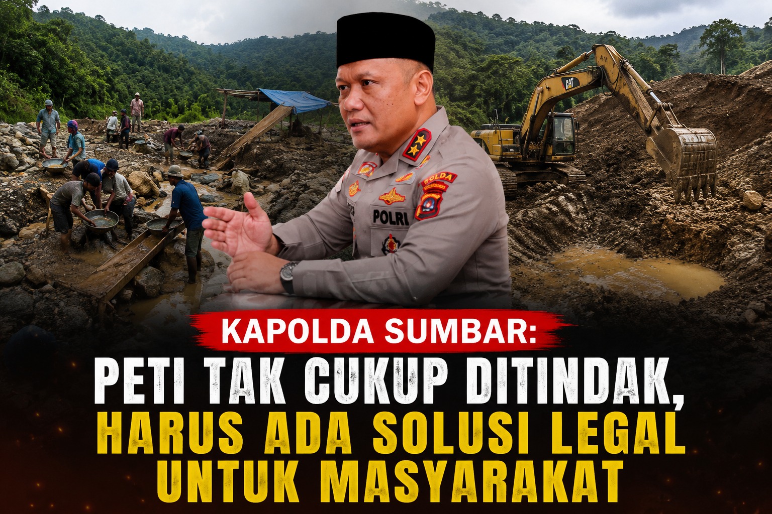 PETI di Sumbar Menuju Legalisasi, Polisi Dorong Percepatan WPR dan IPR sebagai Solusi Jangka Panjang