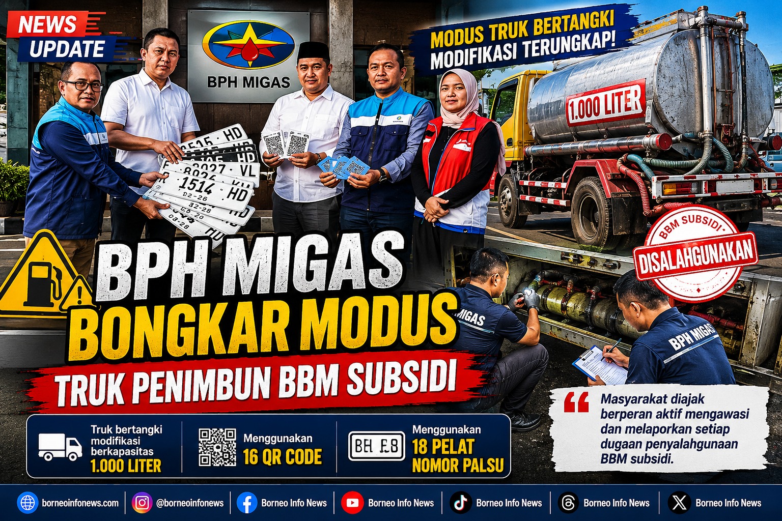 Petugas menemukan truk bertangki modifikasi yang diduga digunakan untuk menyalahgunakan BBM subsidi di Jepara