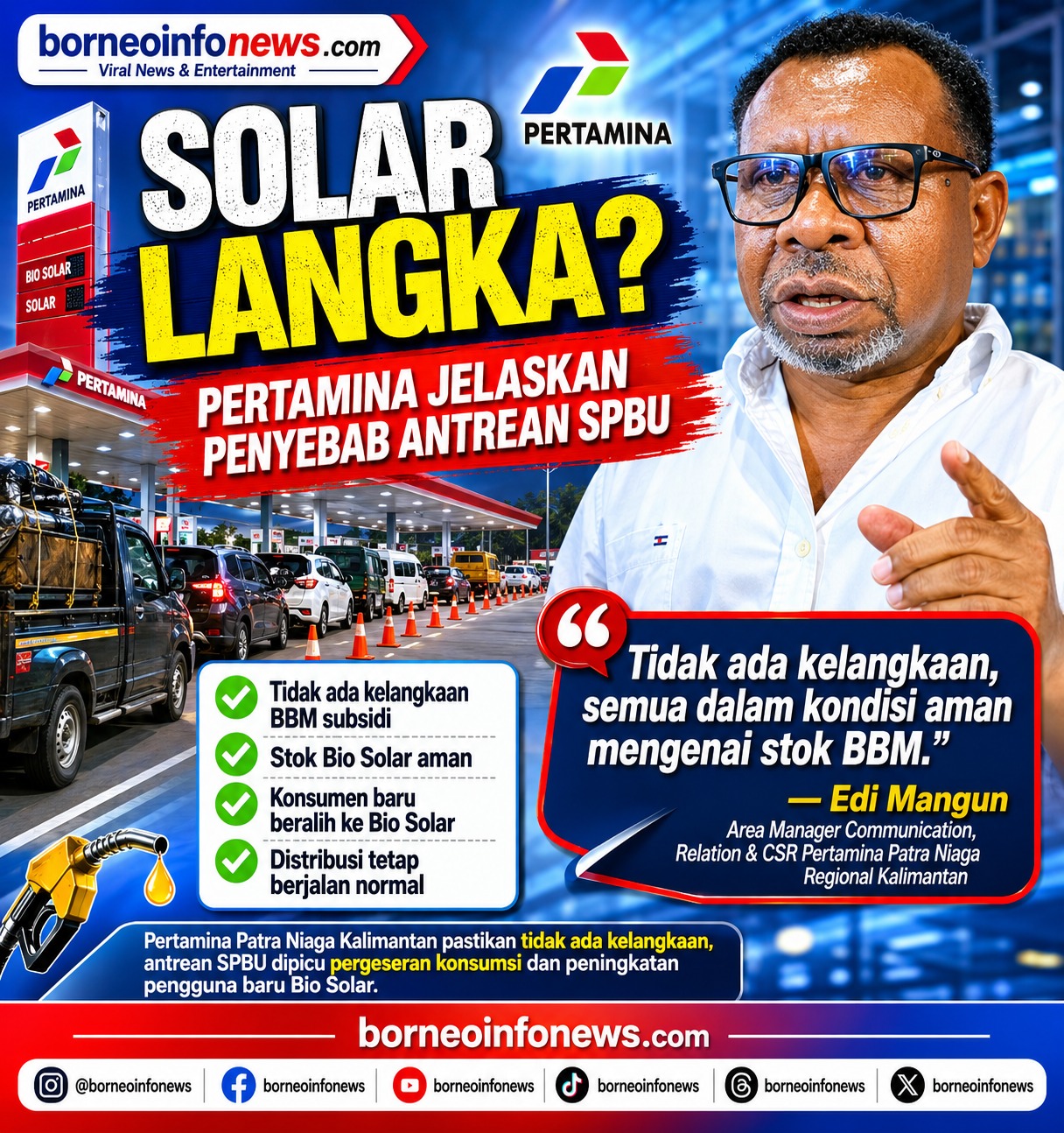 Solar Aman, Pertamina Jelaskan Penyebab Antrean SPBU