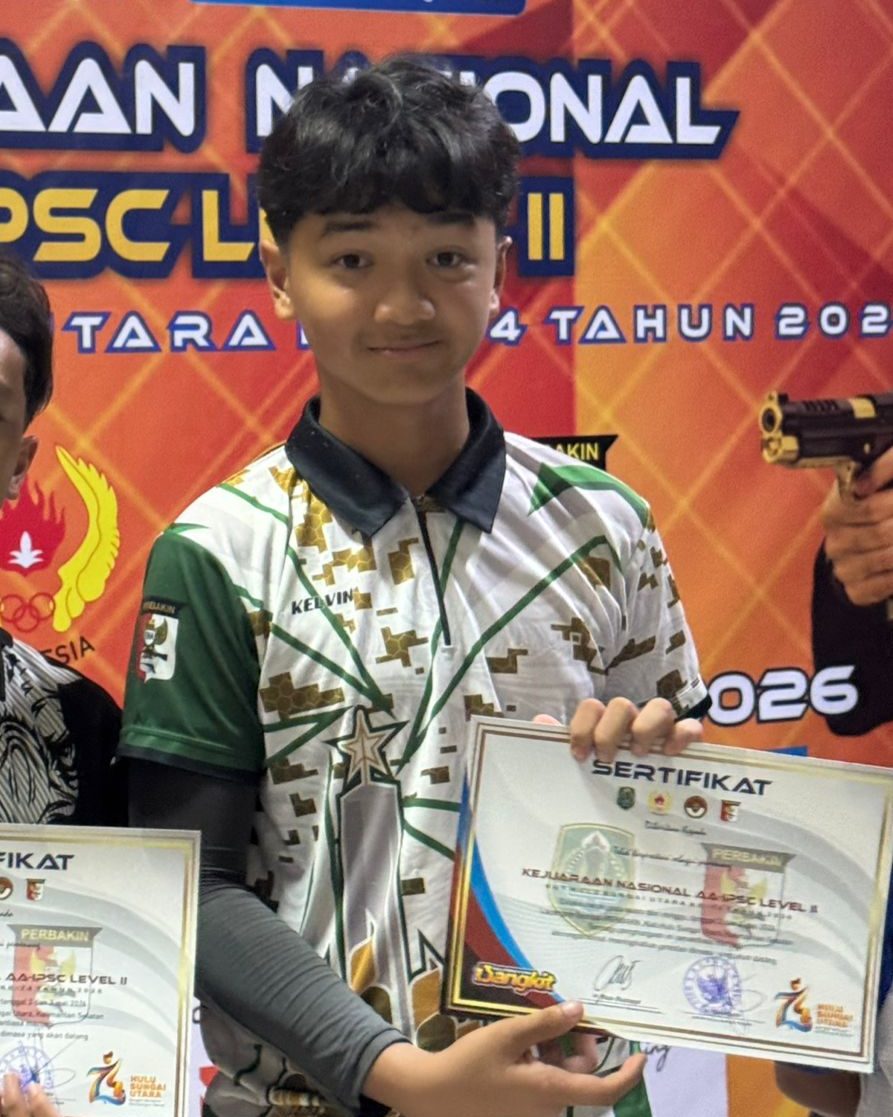Kelvin Giskio Rahman saat bertanding di Kejurnas IPSC