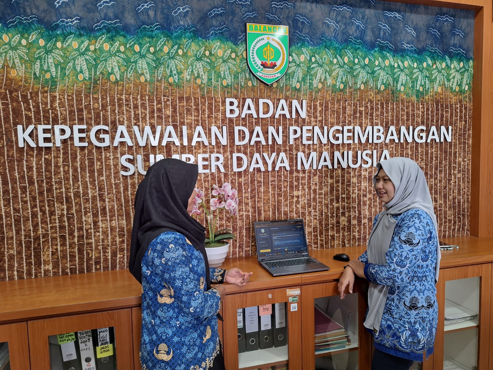Tampilan aplikasi Pojok Tanya BKPSDM Balangan untuk layanan ASN