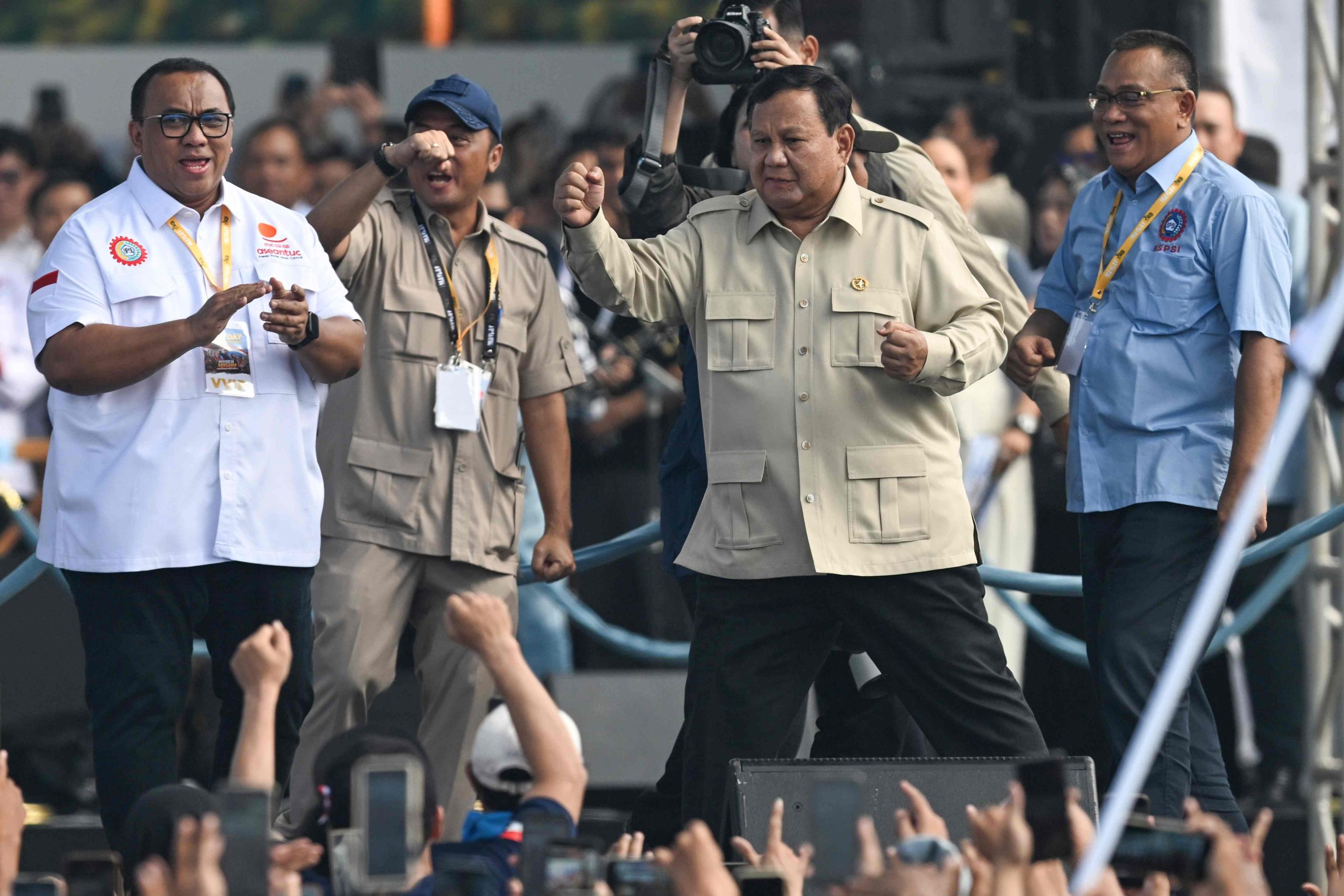 Aksi buruh menyampaikan tuntutan pada May Day 2026
