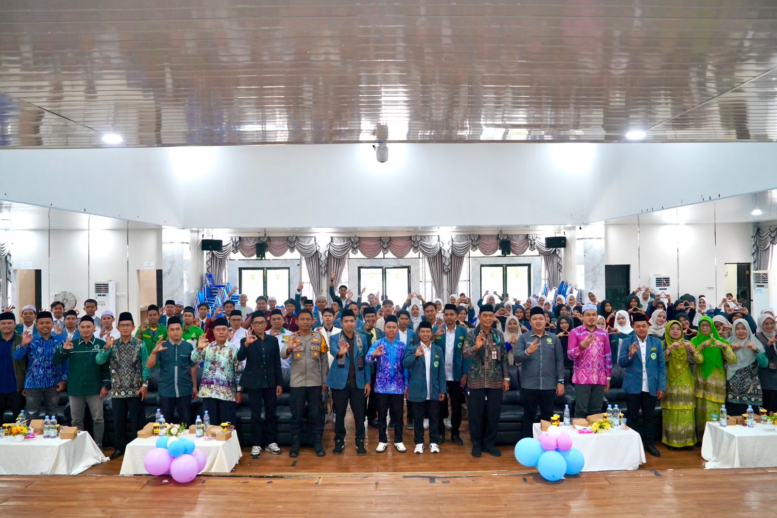 Pelantikan pengurus IPNU dan IPPNU Kabupaten Balangan masa khidmat 2025–2027 di Mahligai Mayang Maurai Paringin.