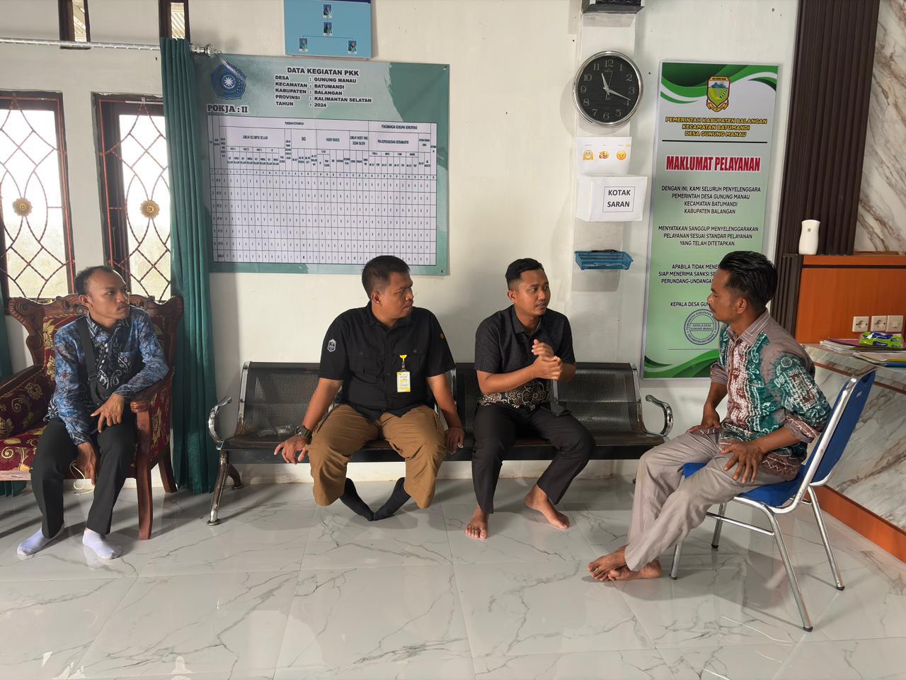 Sinergi Kantor Pertanahan dan Pemerintah Desa Gunung Manau Perkuat Kelancaran Pelaksanaan PTSL