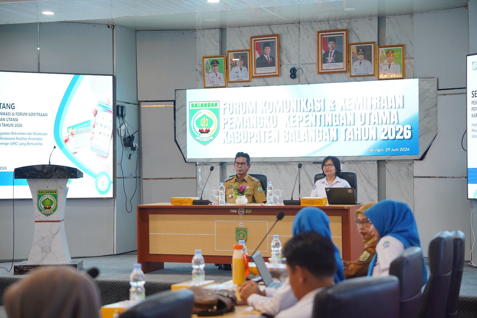 Forum Komunikasi Pemkab Balangan dan BPJS Kesehatan membahas penguatan Program JKN.