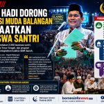 Bupati Balangan Abdul Hadi menyampaikan program beasiswa santri saat Balangan Islamic Festival 2026.
