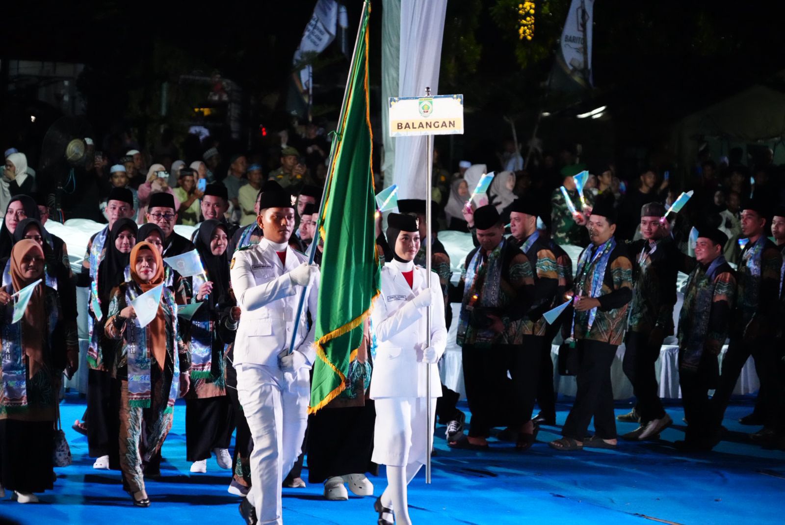 Bupati Balangan Abdul Hadi menghadiri pembukaan MTQ Nasional XXXVII Provinsi Kalimantan Selatan di Barito Kuala.