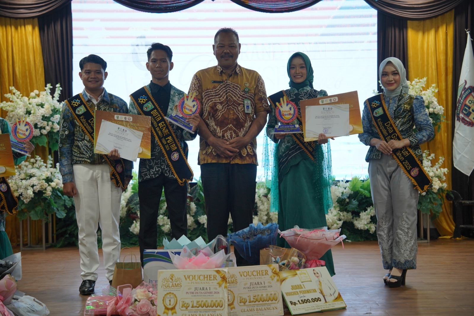 Muhammad Wildan dan Ida Auliyanti meraih gelar Duta Genre Kabupaten Balangan 2026.