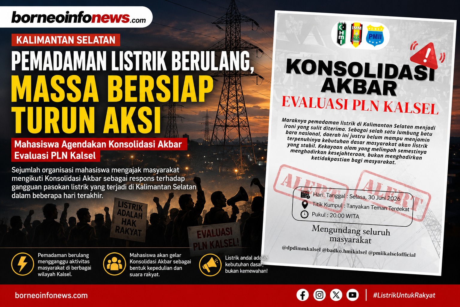 Pemadaman Berulang, Mahasiswa Siapkan Konsolidasi Evaluasi PLN