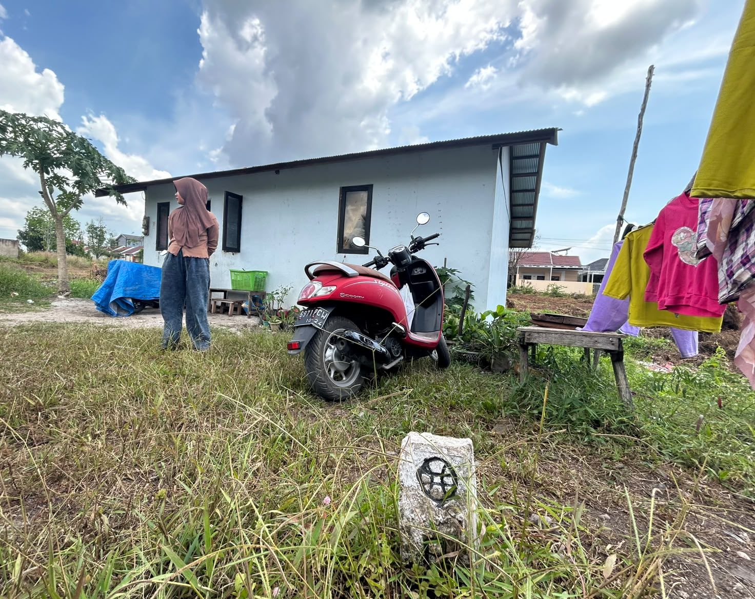 Patok Batas Lahan di Lokasi Sengketa