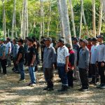 Pelatihan peningkatan kapasitas Relawan Destana yang digelar BPBD Balangan di Sungai Maranting.