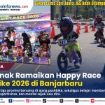 Peserta anak mengikuti Happy Race Pusbike 2026 di Banjarbaru