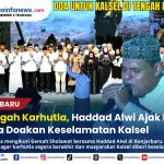 Haddad Alwi menyampaikan doa saat Gema Sholawat di Banjarbaru