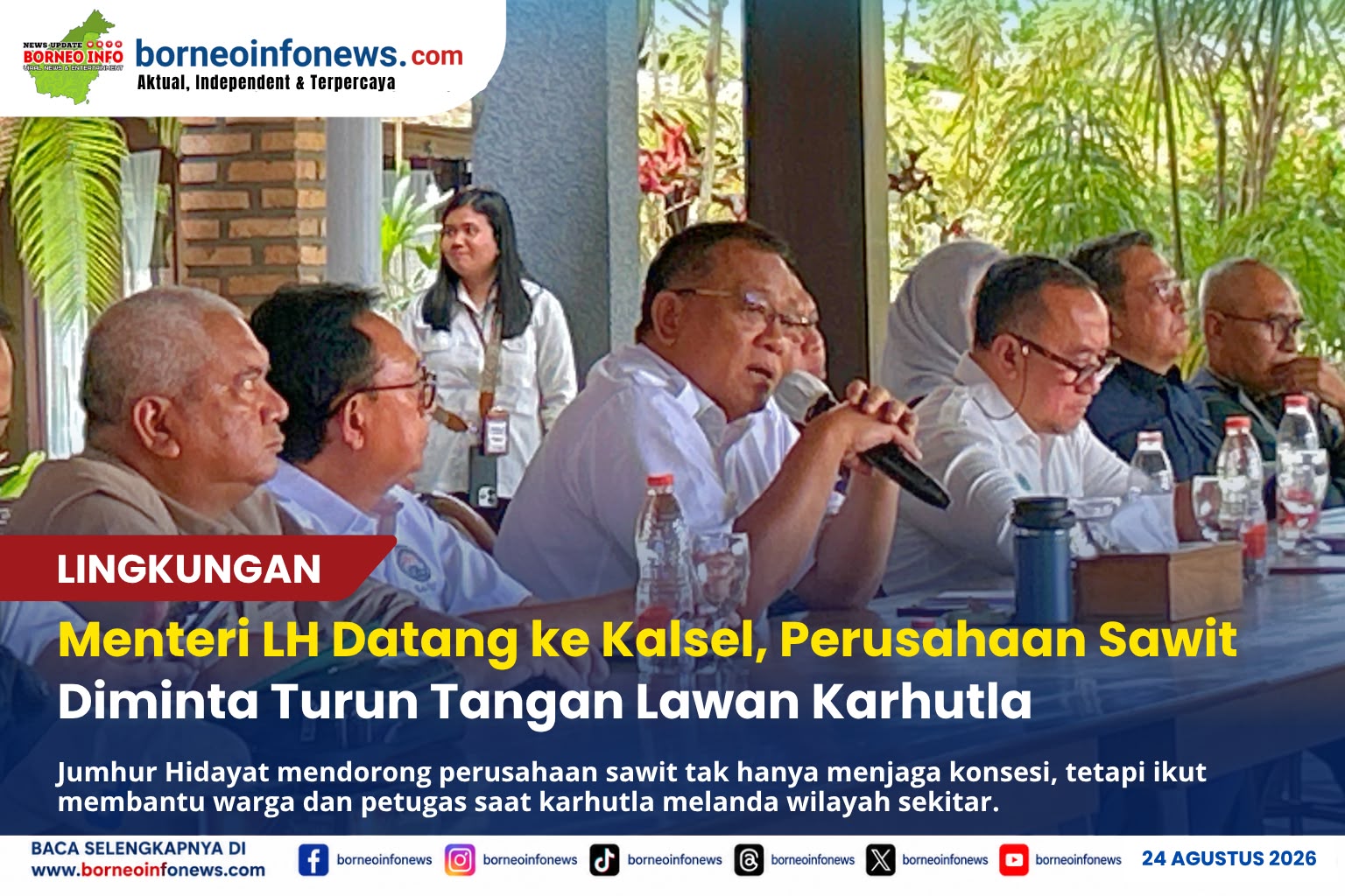 Jumhur Hidayat saat rapat bersama GAPKI membahas penanganan karhutla
