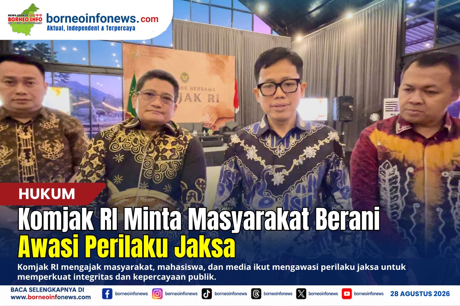 Ketua Komisi Kejaksaan RI Pujiyono Suwadi berdialog bersama mahasiswa di Kabupaten Banjar