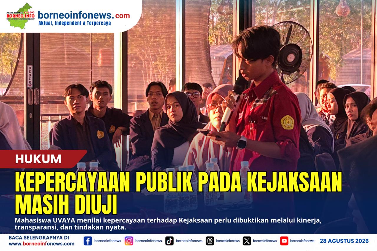 Mahasiswa UVAYA Muhammad Shafa Arroyyan menyampaikan pandangan tentang kepercayaan publik terhadap Kejaksaan