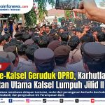 Mahasiswa Aliansi BEM se-Kalsel menggelar aksi Kalsel Lumpuh Jilid II di depan DPRD Kalsel