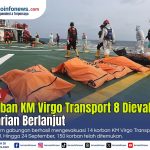 Tim penyelam SAR Gabungan mengevakuasi korban KM Virgo Transport 8