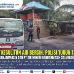 Polresta Banjarmasin bersama PT Air Minum Bandarmasih menyalurkan air bersih kepada warga