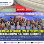 Pelajar Kabupaten Balangan meraih empat prestasi dalam Festival Tunas Bahasa Ibu Bahasa Banjar tingkat Provinsi Kalimantan Selatan 2026.