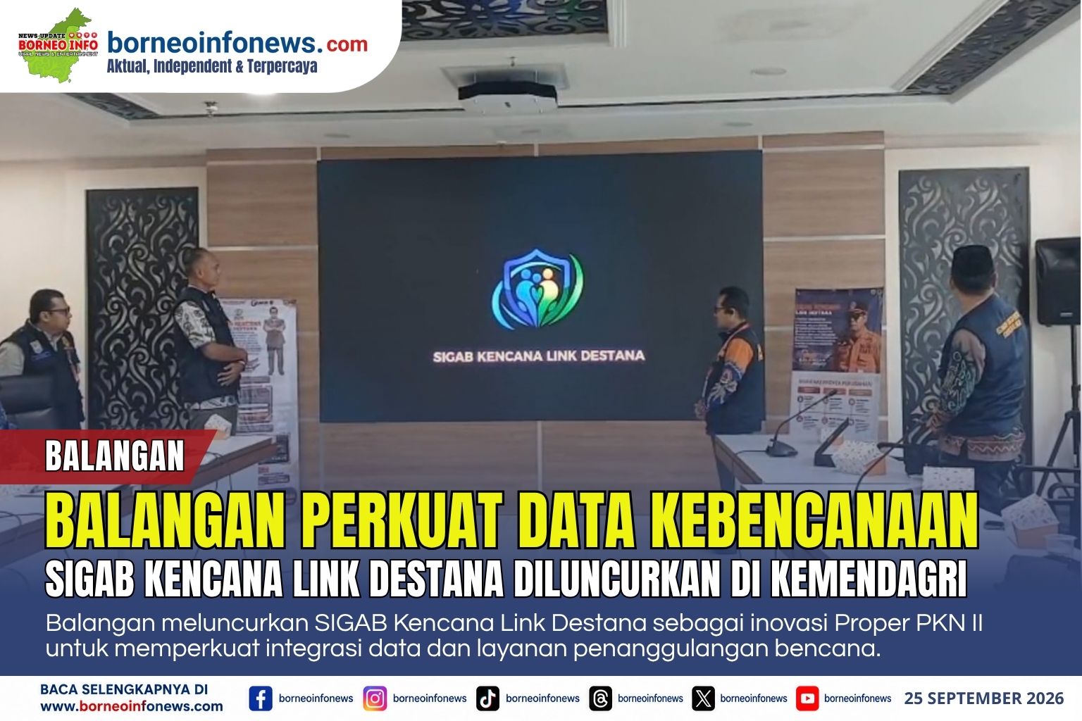 Balangan Luncurkan SIGAB Kencana Link Destana di Kemendagri