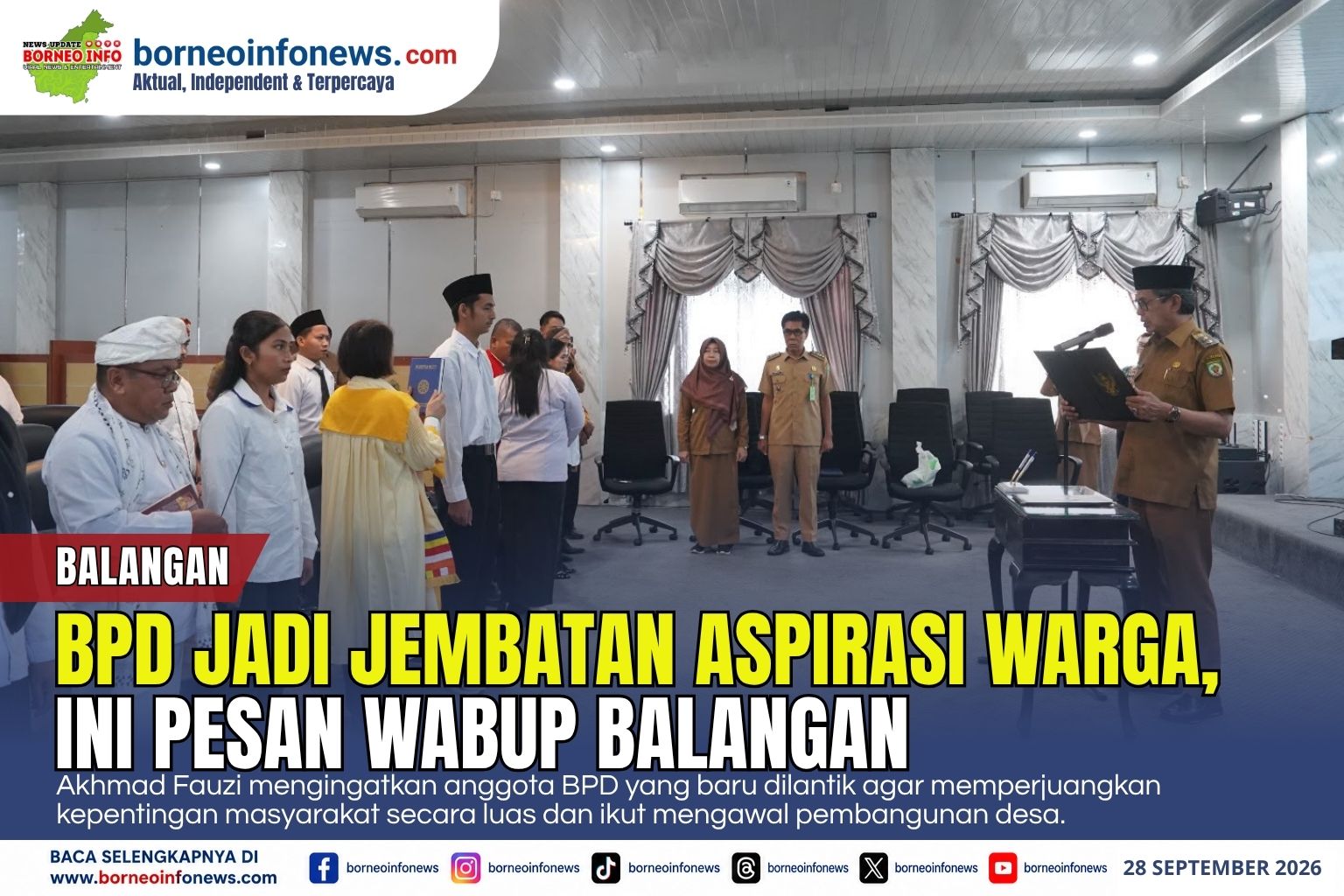 Empat Desa di Balangan Lantik Anggota BPD 2026-2034
