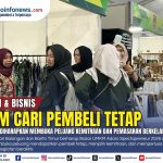 Safna dari UMKM FilaFilo Balangan dan Yeri dari UMKM Barito Timur memperkenalkan produk daerah dalam Bazar UMKM Adaro Spectapreneur di Banjarbaru.