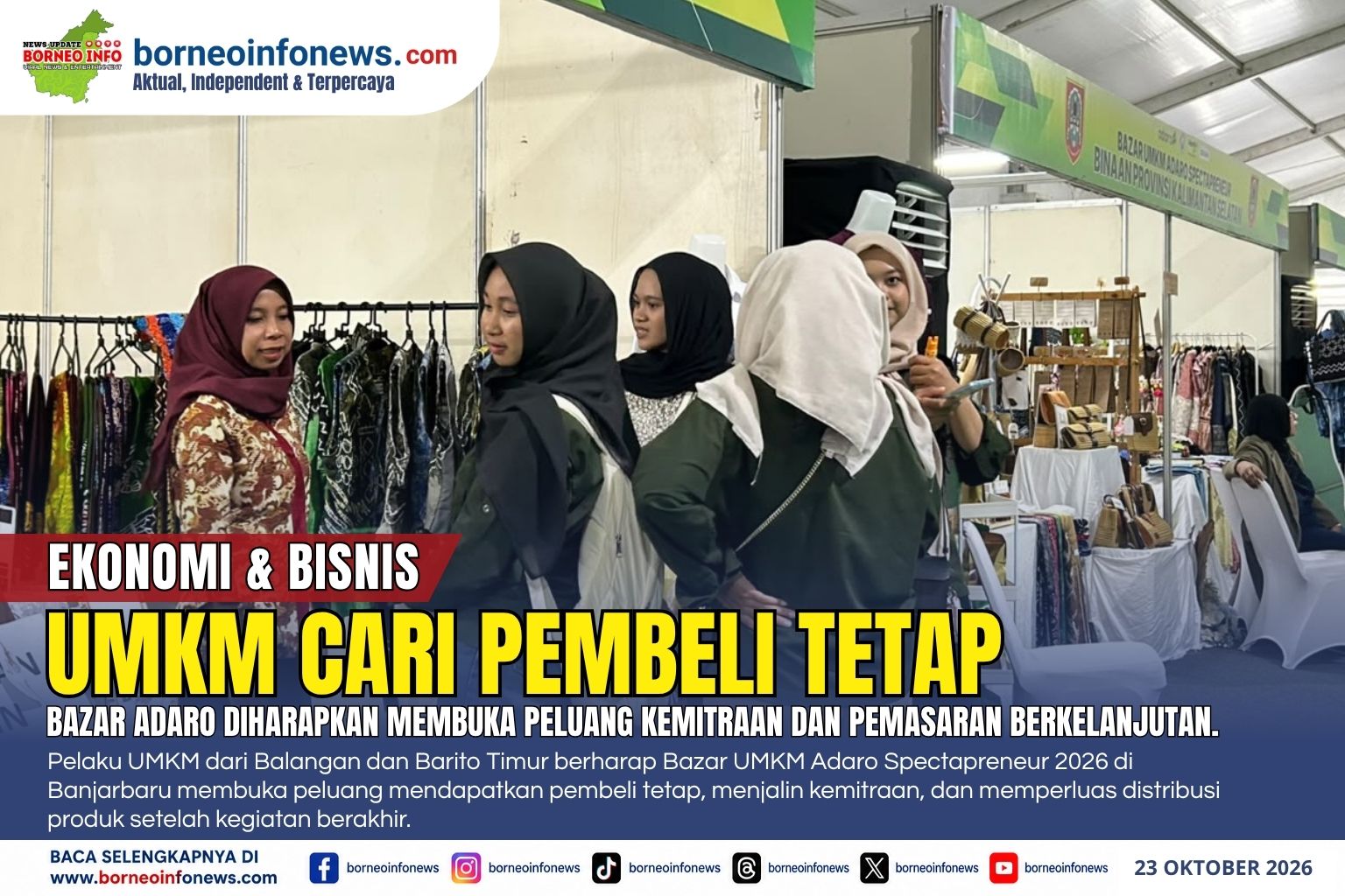 UMKM Berharap Bazar Adaro Buka Jalan Menuju Pembeli Tetap