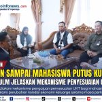 Rektor ULM Dr. dr. H. Iwan Aflanie saat menjelaskan kebijakan bantuan pendidikan dan penyesuaian UKT bagi mahasiswa.