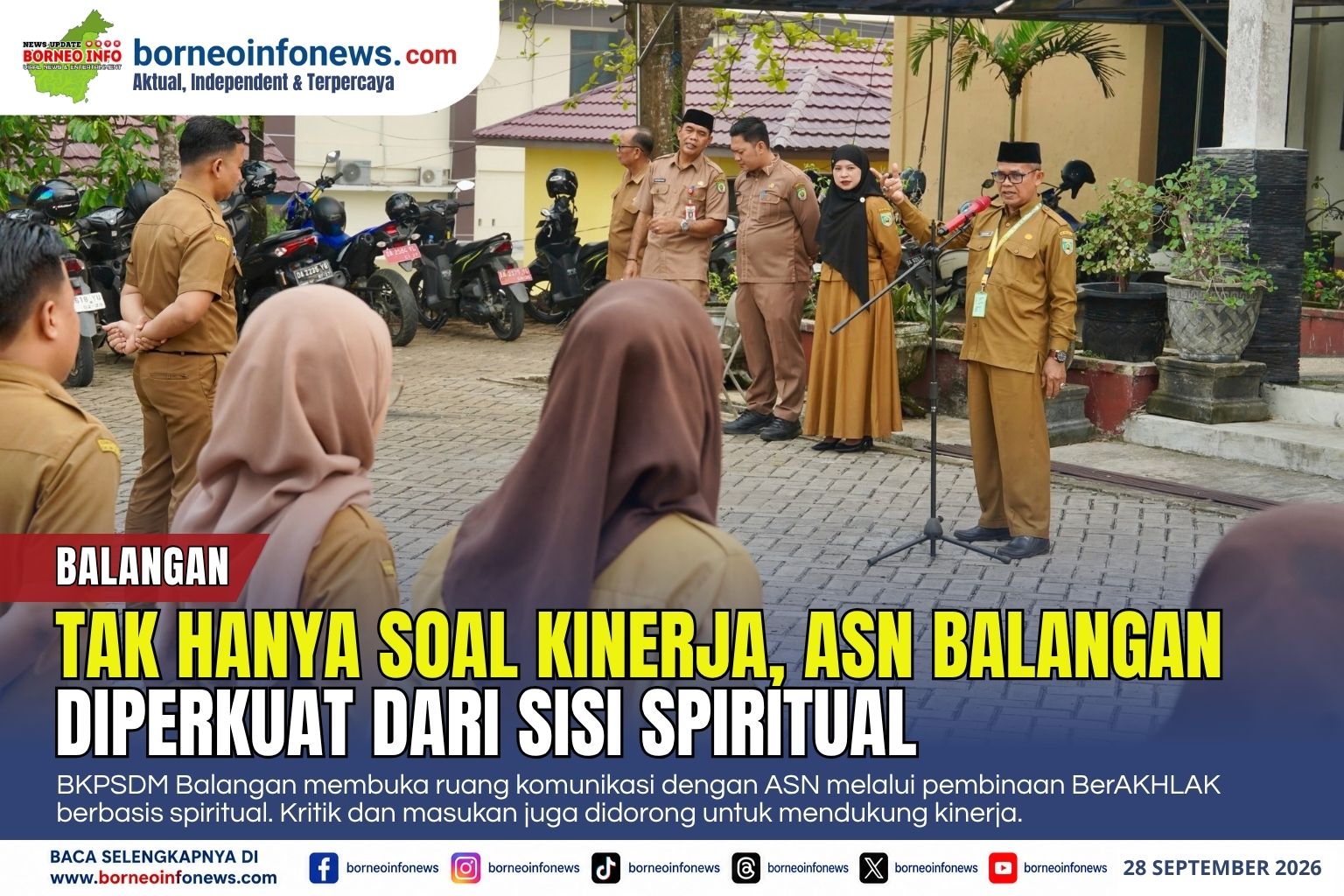 Pembinaan ASN BerAKHLAK berbasis spiritual di Diskominfosan Balangan