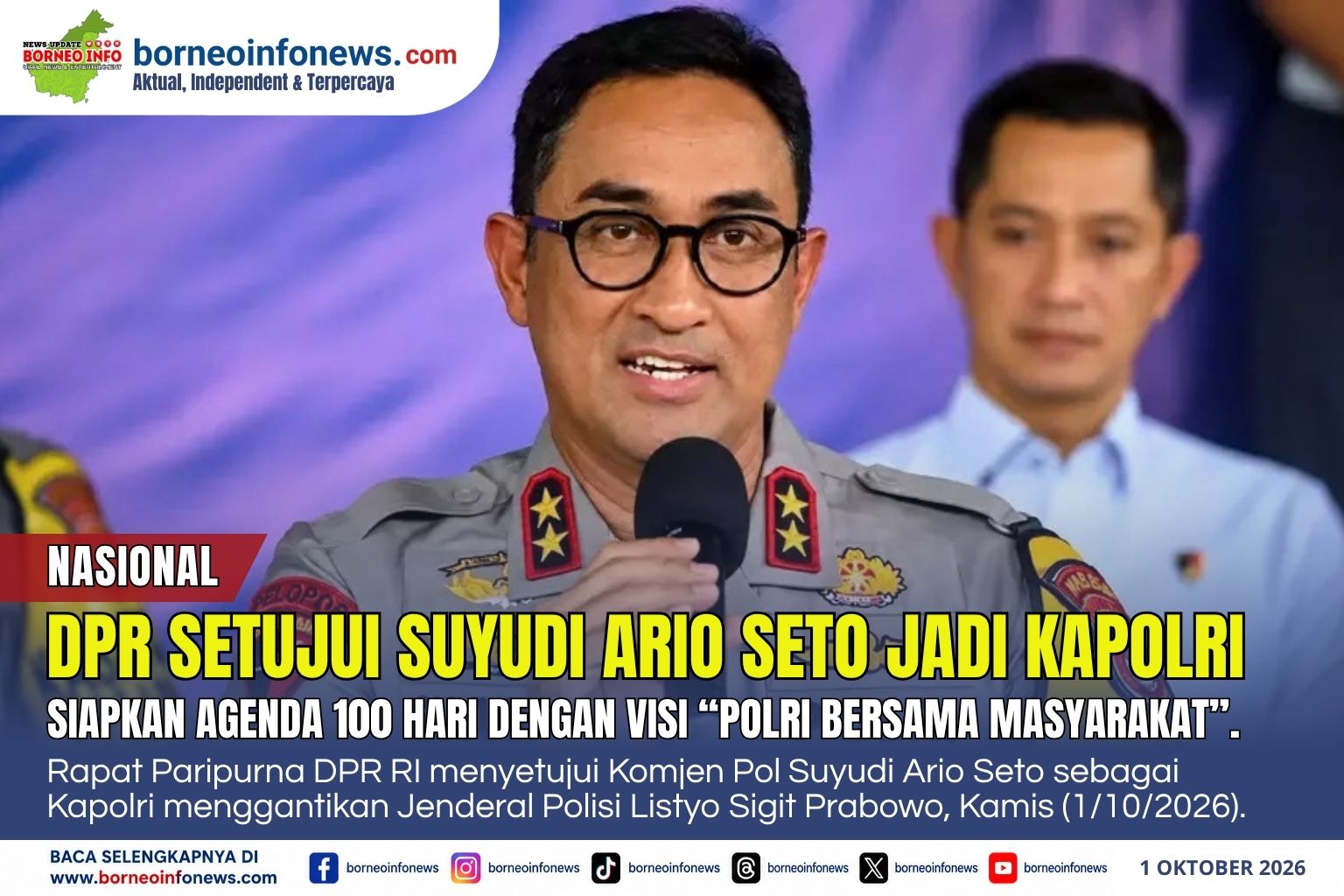 Komjen Pol Suyudi Ario Seto saat mengikuti uji kelayakan calon Kapolri di DPR RI
