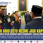 Presiden Prabowo Subianto melantik Suyudi Ario Seto sebagai Kapolri di Istana Negara