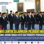 Presiden Prabowo Subianto melantik sejumlah menteri dan pejabat negara di Istana Negara